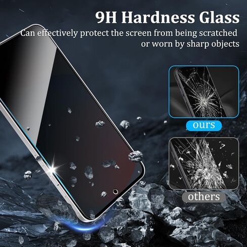 CHRINECY [4 Pack] 2Pack Privacy Screen Protector Compatible for Galaxy A04 with 2Pack Camera Lens Protector, 9H Hardness, Anti-Spy Tempered Glass Protector Film in Kuwait