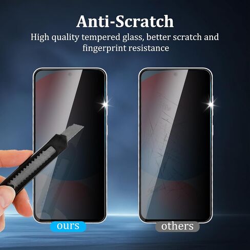 CHRINECY [4 Pack] 2Pack Privacy Screen Protector Compatible for Galaxy A04 with 2Pack Camera Lens Protector, 9H Hardness, Anti-Spy Tempered Glass Protector Film in Kuwait