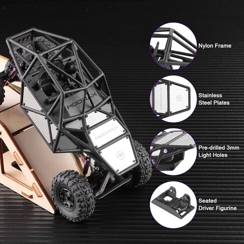 Body Shell for 1/30 Axial SCX30 Nylon Material Stainless Steel Armor in Kuwait