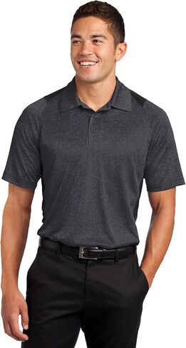 SPORT-TEK Unisex Heather Colorblock Contender Polo | Short Sleeve Collared Shirt for Men & Women, Casual Fit Top in Kuwait