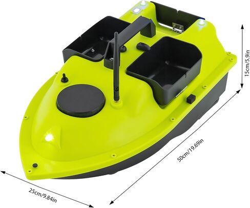 RC Fishing Bait Vessel Dual 390 Motors 52W ABS Hull with Illumination LCD in Saudi Arabia