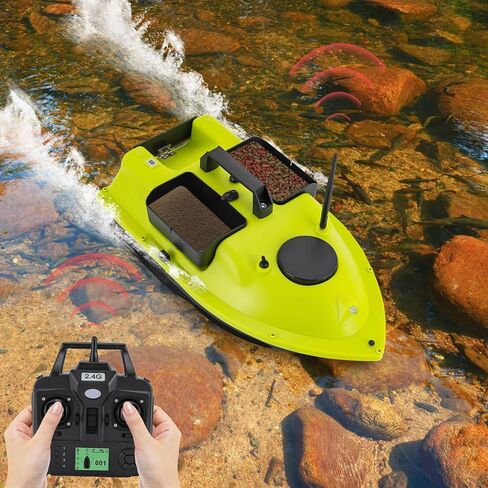 RC Fishing Bait Vessel Dual 390 Motors 52W ABS Hull with Illumination LCD in Saudi Arabia