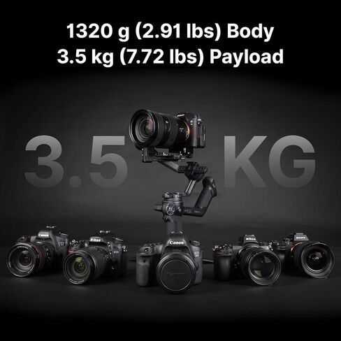 FeiyuTech Scorp Mini 3-Axis All in One Gimbal Stabilizer for Mirrorless Camera with Short Lens, Compact Cameras, Action Camera Gopro, 54-88mm Width iPhone 14 Pro, 1.3" Touch Screen, 2.6lbs Payload in Kuwait