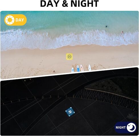 Nighttime Reflective Drone Landing Pad, Double Sided Fast-fold Waterproof Landing Pad Weighted for DJI Lito X1/Mini 5 Pro/4/3/Mini 4k/Avata 2/Mavic 4/Air 3s/Flip/Neo in Saudi Arabia