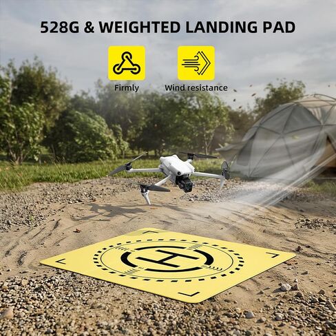 Nighttime Reflective Drone Landing Pad, Double Sided Fast-fold Waterproof Landing Pad Weighted for DJI Lito X1/Mini 5 Pro/4/3/Mini 4k/Avata 2/Mavic 4/Air 3s/Flip/Neo in Saudi Arabia