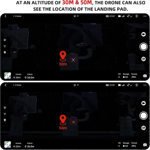 Nighttime Reflective Drone Landing Pad, Double Sided Fast-fold Waterproof Landing Pad Weighted for DJI Lito X1/Mini 5 Pro/4/3/Mini 4k/Avata 2/Mavic 4/Air 3s/Flip/Neo in Saudi Arabia