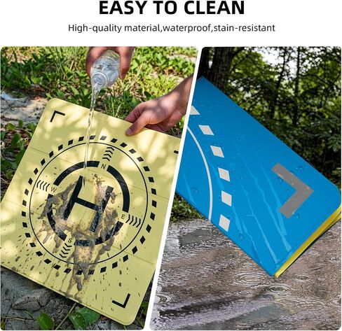 Nighttime Reflective Drone Landing Pad, Double Sided Fast-fold Waterproof Landing Pad Weighted for DJI Lito X1/Mini 5 Pro/4/3/Mini 4k/Avata 2/Mavic 4/Air 3s/Flip/Neo in Saudi Arabia