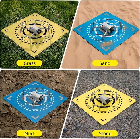 Nighttime Reflective Drone Landing Pad, Double Sided Fast-fold Waterproof Landing Pad Weighted for DJI Lito X1/Mini 5 Pro/4/3/Mini 4k/Avata 2/Mavic 4/Air 3s/Flip/Neo in Saudi Arabia