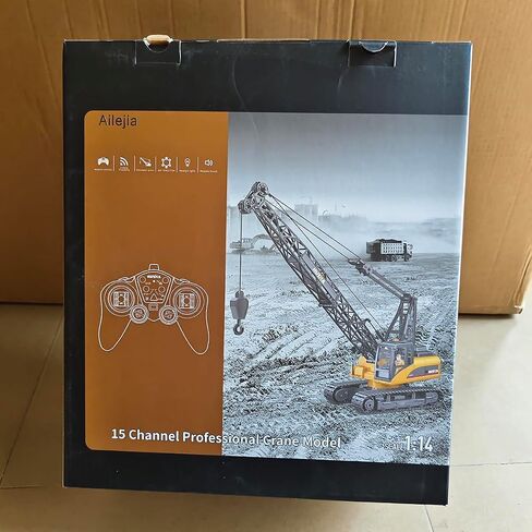 Ailejia Remote Control Truck Crawler Tower Crane Toy for Boys, 1/14 RC Truck Crane Construction Toy Tractor Digging Engineering Toy Construction Vehicle with Lights Sounds for Boys & Girls in Saudi Arabia