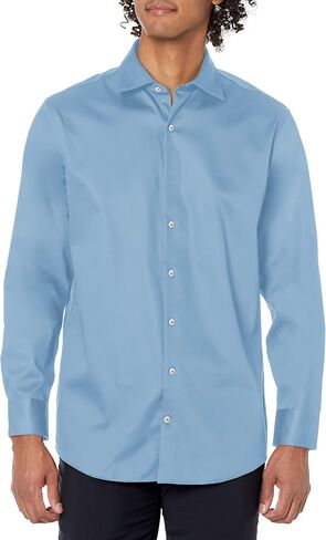 Kenneth Cole REACTION Men's Dress Shirt Regular Fit Stretch Collar Non Iron Solid, White, 16" Neck 34"-35" Sleeve in Kuwait