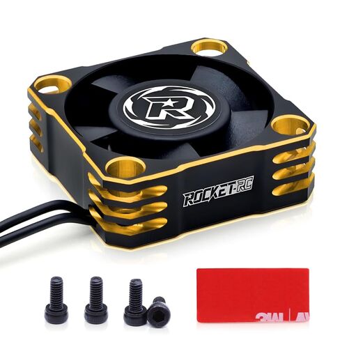 Surpass Hobby 25mm RC Fan High Speed 32000RPM ESC Fan 5v-8.4v for 1/10, 1/8, 1/12 Scale RC Car Turbo ESC (Black Red) in Kuwait