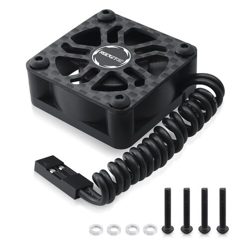 Surpass Hobby 2 Pack RC Cooling Fans 30mm RC Fan 27000 High RPM RC Motor Fan for 1/8 1/10 RC Car Truck Truggy (Without Motor Heatsink) Black in Kuwait