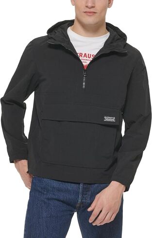 Levi's Men's Lightweight Taslan Hooded Popover Windbreaker Jacket in Kuwait