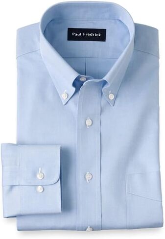 Paul Fredrick Men's Slim Fit Non-Iron Cotton Button Down Collar Dress Shirt in Saudi Arabia