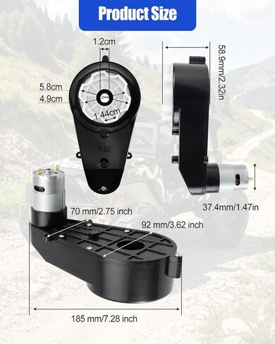 24V 35000RPM RS555 Motor Gearbox for Ride-On Vehicles in Saudi Arabia