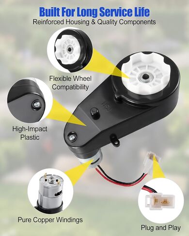 24V 35000RPM RS555 Motor Gearbox for Ride-On Vehicles in Saudi Arabia