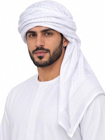 Scarf Military Shemagh Tactical Desert Keffiyeh Head Neck Scarf White Arab Wrap in Kuwait