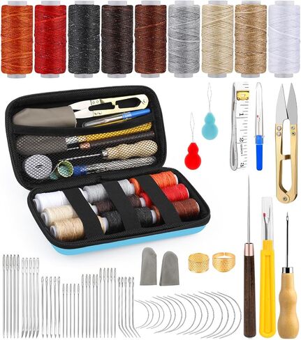 Leather Sewing Kit Leather Stitching Kit with Sewing Awl Waxed Thread in Kuwait