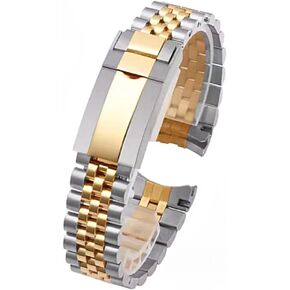 Rolex 20MM Solid Two Tone Gold Jubilee Stainless Steel for Submariner, GMT-Master Watch Band Bracelet Strap w/logo
