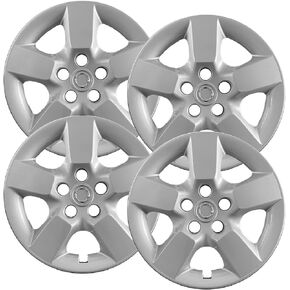 Hubcaps.com - Premium Quality 16" Silver Hubcaps fits 2008 2009 2010 2011 2012 2013 2014 and 2015 Nissan Rogue, Heavy Duty Construction (Set of 4) 53077AMS-4