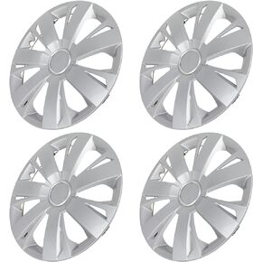 ECCPP 4PC Set 15 Inch Auto Tire Replacement Exterior Cap-Snap On Hubcap Wheel Cover OEM Replacement Full Lug Skin Durable-Modern & Stylish