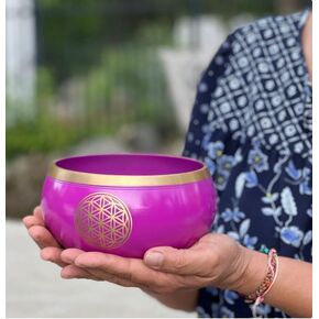 Tibetan Tree Of Life Singing Bowl Mallet Cushion Set ~ For Meditation, Yoga, Spiritual Healing and Mindfulness ~ Extra Large Black