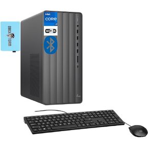 HP Newest Envy High Performance Business Desktop Nightfall Black (16-Core Intel i7-13700, 32GB RAM, 2TB SSD, Intel UHD 770, WiFi 6, BT 5.3, RJ-45, Win10P) w/USB KYB, Mouse, & DKZ Hub