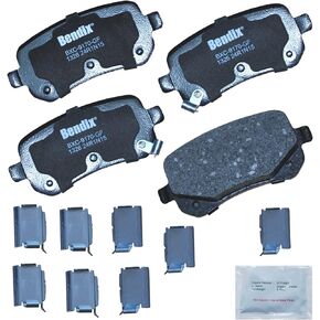 Bendix Priority 1 Ceramic Rear Disc Brake Pad Set for Chrysler Town & Country 2012-2008, Dodge Grand Caravan 2012-2008, Journey 2012-2009, Ram C/V 2012, Volkswagen Routan 2012-2009 - (CFC1326)