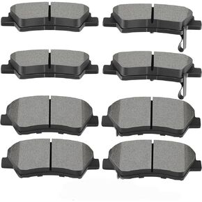 TALAMOYI Disc Brake Pads Set Front & Rear For Hyundai Elantra 2011-2016,For Hyundai Elantra GT 2013-2016,For Hyundai Veloster 2012-2016 D1595 D1544(8PCS)