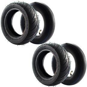 110-50-6.5 Outer Tyre and Inner Tube with Angled Valve Stemnner for 38cc 47cc 49CC MTA1 MTA2 Cag Mx3 GP-RSR Mini Pocket Dirt Pit Bike Scooters 90/65-6.5 4PCS