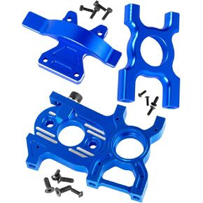 RcarmubWow RC Aluminium Center Differential Mount & Center Diff Brace Gear Cover & Sliding Motor Mount Upgrades Part for 1/8 Kraton/Outcast/Talion/Notorious/Senton 6S BLX,Red