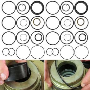 Swing Cylinder Seal Kit for Case 580CK with Model 33 Backhoe Swing 1966-1971 with Snap in or Press in Wiper (2 Set)