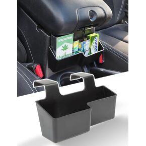 Savadicar JK Center Console Hanging Storage Box, Armrest Organizer Tray for 2011-2018 Jeep Wrangler JK JKU 2/4 Door, Interior Accessories, Patented Design, Black, 1 PCS