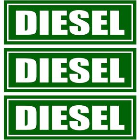 Diesel 6x2 Inch Pack of 3 Diesel Fuel Only Sticker Sign Decal Indoor Outdoor Tractor Truck Gas Fuel Can