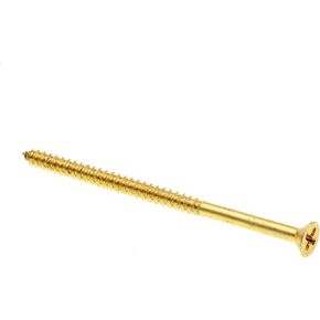 Prime-Line 9035394 Wood Screw, Flat Head Phillips, #8 X 3 in, Solid Brass, Pack of 15