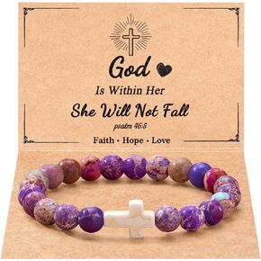 Tarsus Mothers Day Gifts for Mom/Sister/Friends, Cross Bracelet for Women Perfect Christmas Birthday Gifts Ideas