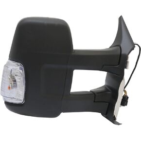 Passenger Right Side Mirror Replacement Long Arm Power Mirror and Heated With Indicator Fit Ford Transit 150 250 350 from 2015-Onward