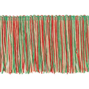 Trims by the Yard 5 Yards of 4" Multicolor chainette Fringe Christmas Multi Trim