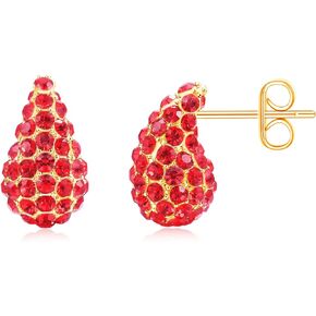 Gold Teardrop Earrings for Women,Tear drop Earrings Jewelry Birthstone Gifts for Girls