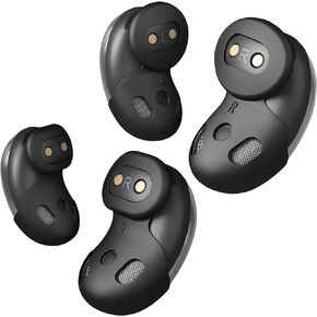 (2 Pairs) Seltureone Compatible for Samsung Galaxy Buds Live Ear Tips, Non-Slip Sound Leakproof Earbuds Cover Accessories for Galaxy Buds Live, Black