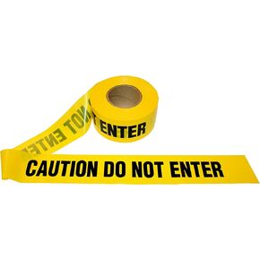 Cordova T15102 Pro Pack 1.5-MIL Yellow Caution Do Not Enter Barricade Tape, 3 in. x 1000 ft. Roll, 12-Pack