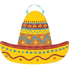 Amscan Sparkling Sombrero Value Sign - 9" x 11.5" (1 Pc.) - Eye-Catching Design | Perfect for Celebrations