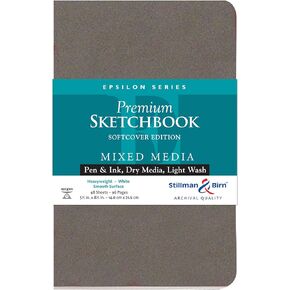 Stillman & Birn Epsilon Series Softcover Sketchbook, 8" x 10", 150 GSM (Heavyweight), White Paper, Smooth Surface