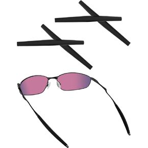 2 Pair Replacement Earsocks for Oakley Whisker/A Wire/C Wire 1.0/WireTap/Big Square Wire/Warden/Square Whisker/Square Wire 2.0/ Eyeglass - Black