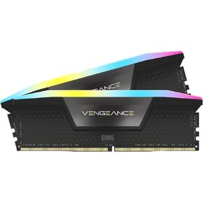 CORSAIR Vengeance RGB DDR5 RAM 64GB (2x32GB) 6000MHz CL38 Intel XMP iCUE Compatible Computer Memory - Black (CMH64GX5M2B6000C38)