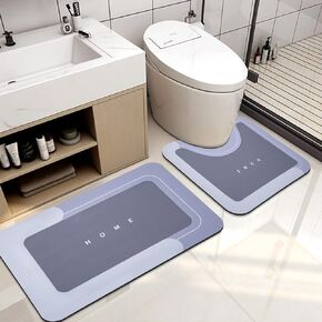 Absorbent Bath Mat Rug, Quick Drying Mat Silicone Magic Bath Mat Non-Slip Floor Rug Rubber Backed for Bathroom Kitchen Shower Sink, Super Water Absorbent (1PC, 15.7''x23.6'', Beige) in Kuwait