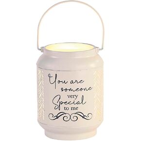 Elanze Designs You are Someone Special - Ivory 6.7 x 5 Inch Metal Decorative Candle Lantern