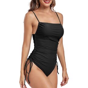 Zando One Piece Swimsuit Women Bathing Suits Tummy Control Cheeky Tie Side High Cut One Piece Swimsuits Swimwear
