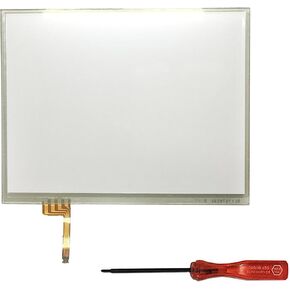 lenboes Front Outer Panel Touch Screen Digitizer Repair Replacement Glass Lens (NO LCD Screen) with Y-Tool for Nintendo New 2DS XL LL