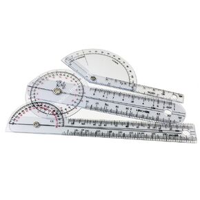 EMI Pocket 3 Piece Goniometer Set: Finger Goniometer, 6" Goniometer, 180 Degree 6" Goniometer EGM-430